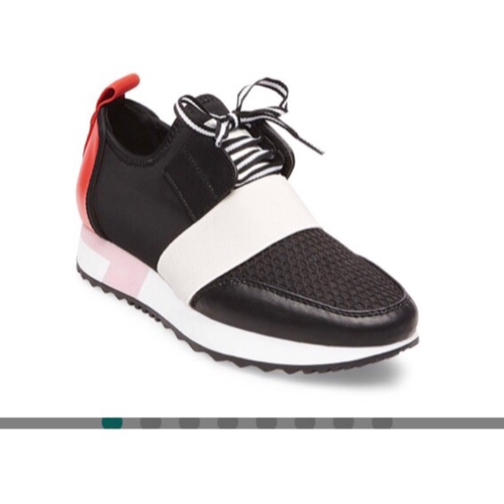 BRAND NEW Steve Madden Antic shoes. Blk/pink/red.